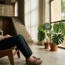 MAINE Mens Sheepskin Moccasins