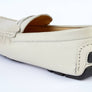 ECRU LEATHER LOAFERS